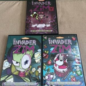Invader Zim DVD Volume 1 2 3 Nickelodeon 2004 Very Good